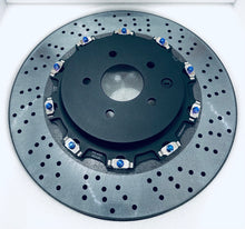 Load image into Gallery viewer, Supertec Racing Carbon Ceramic Brake Disc upgrade for the Nissan GTR and Nissan Skyline R32 GTR, R33 GTR and R34 GTR. Designed and optimised for high end performance for street and track day driving. 