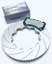 Load image into Gallery viewer, Directional High Carbon Iron Brake Discs for the Nissan R35 GTR featuring fully directional front having 72 internal cooling vanes and 48 rear thus optimising cooling which is ideal for spirited street driving and for track days.

Works well with both street spec pads or those for track use such as the Endless MX72 Plus, Project Mu HC+ 800 or Pagid RSL 29 or Pagid Street+.